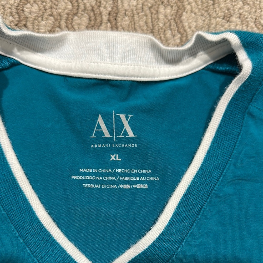 Armani Exchange Blue Short Sleeve Tee - Picture 3 of 5